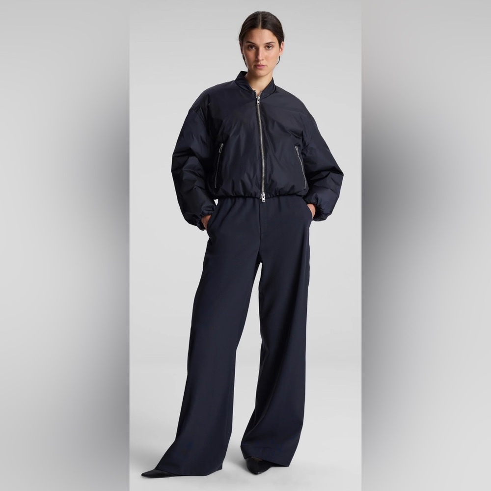 A.L.C. Zane Bomber Jacket: Navy, size Large